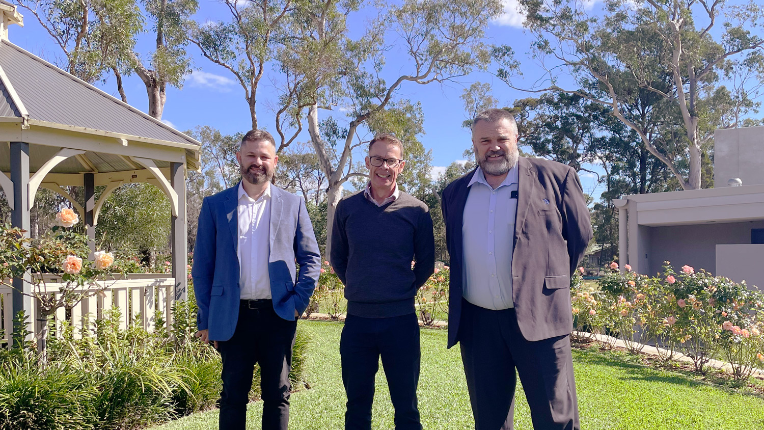 Salvos Funerals staff in a Perth cemetery.